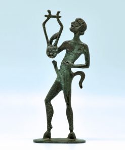 Satyr (oxidized bronze statue) (18 cm)